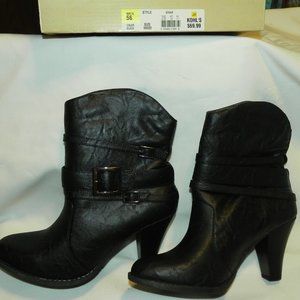 NIB UnionBay Stony Black Boots, Size 8
